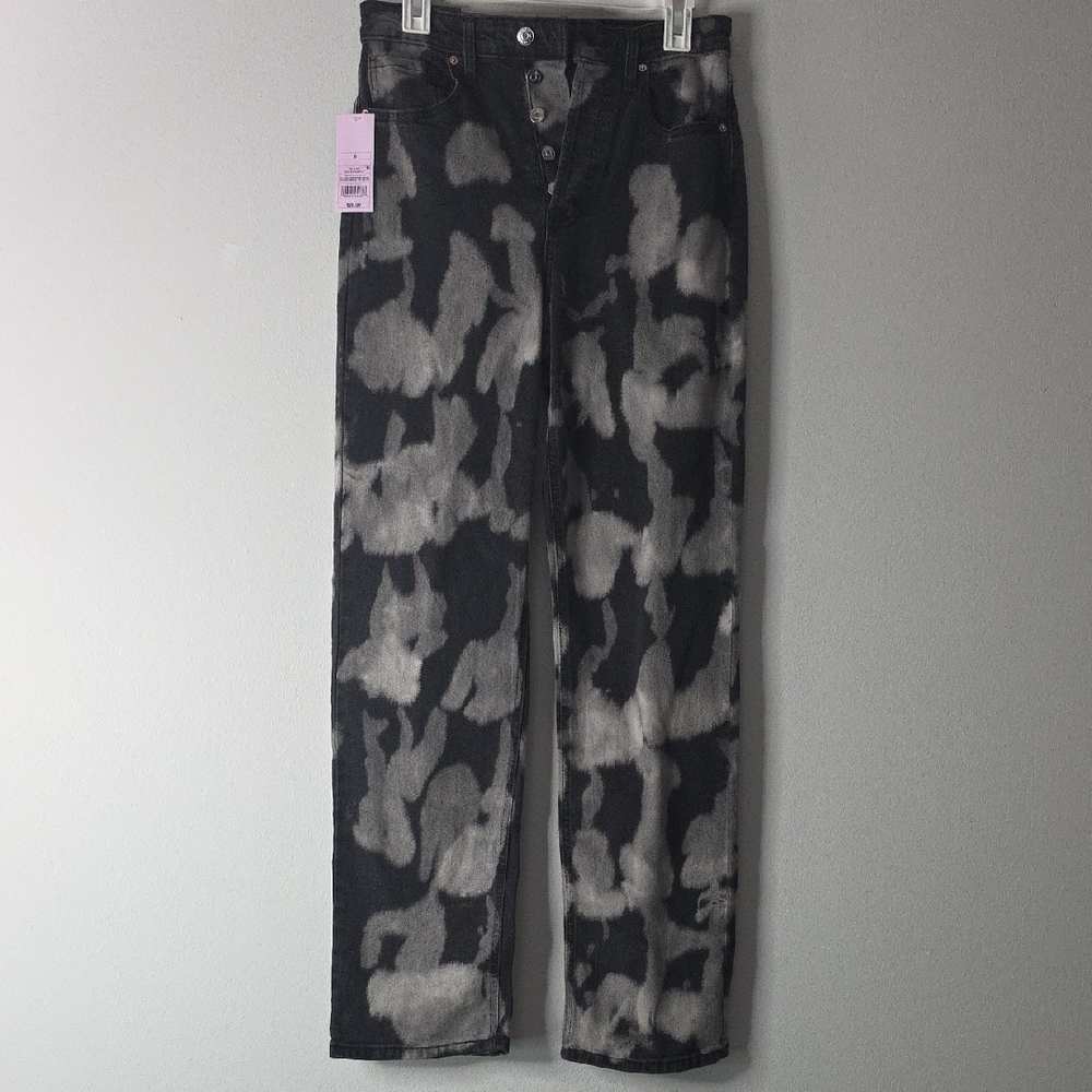Wild Fable Black and Gray Patterned Pants